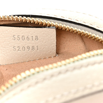 Gucci Textured Calfskin Web Mini Ophidia Round Shoulder Bag Mystic White 7 of 11