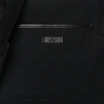 Gucci Monogram Flat Messenger Bag Black 8 of 11