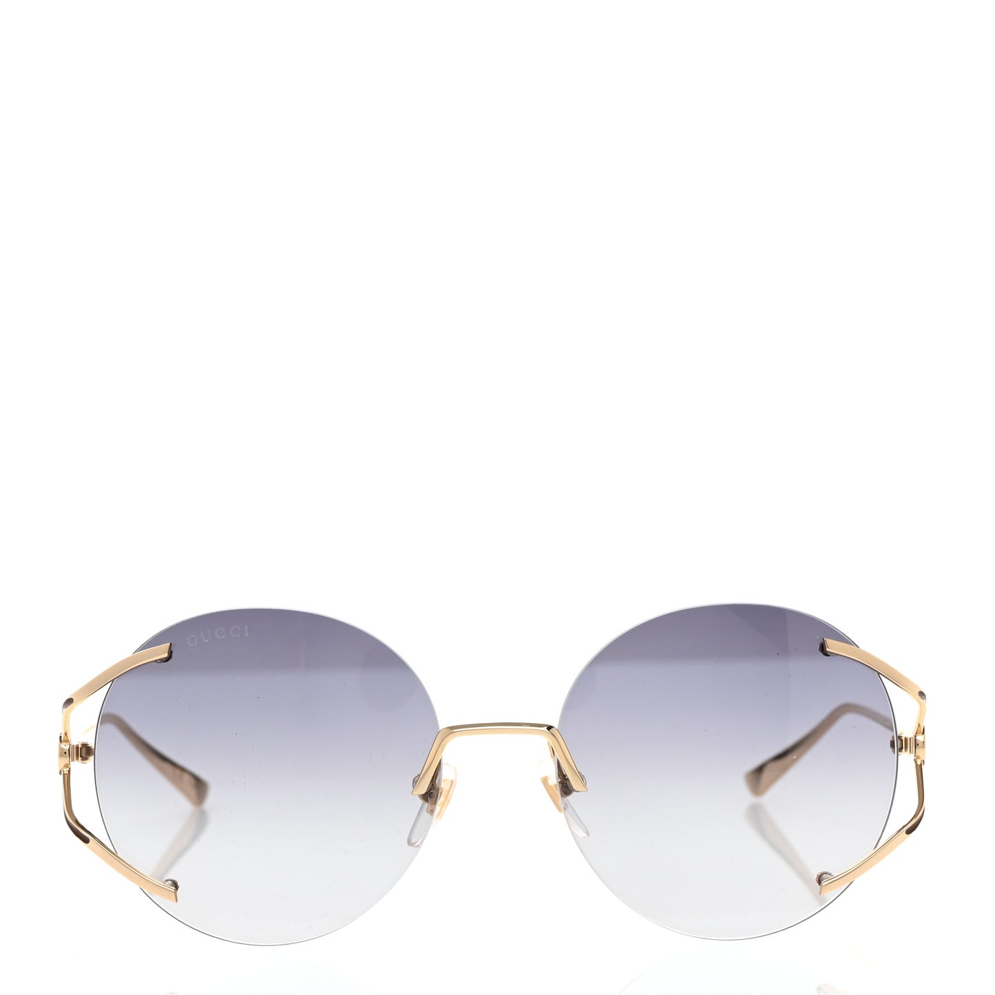Round Pearl Tip Sunglasses GG0253S Gold