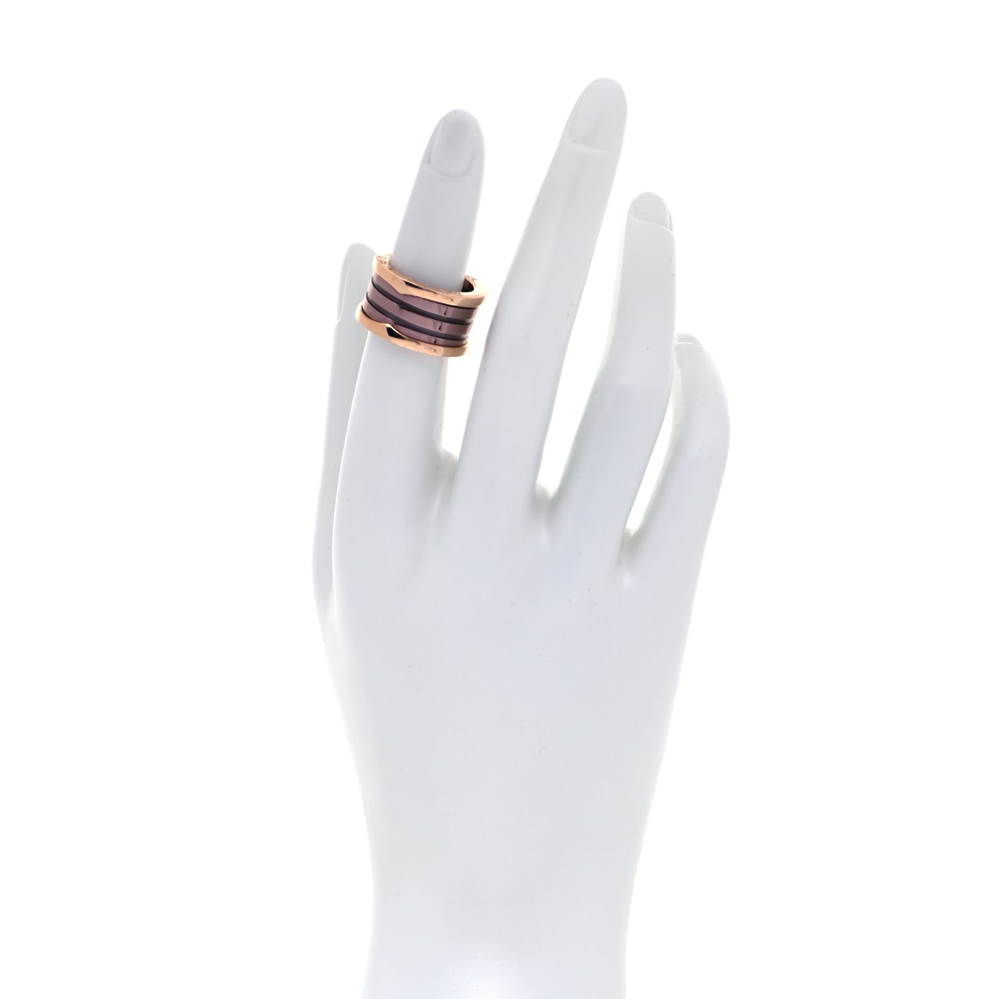 18K Rose Gold Bronze Cermet Roma B.Zero1 Four-Band Ring 51 5.75