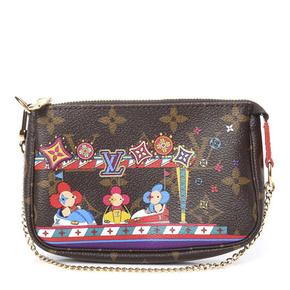 Louis Vuitton Monogram 2020 Christmas Animation Bumper Cars Mini Pochette Accessories Coquelicot 1 of 8