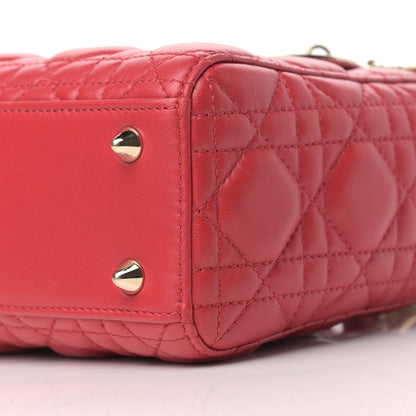 Christian Dior Lambskin Cannage Small Lucky Badges My Lady Dior Red 9 of 12