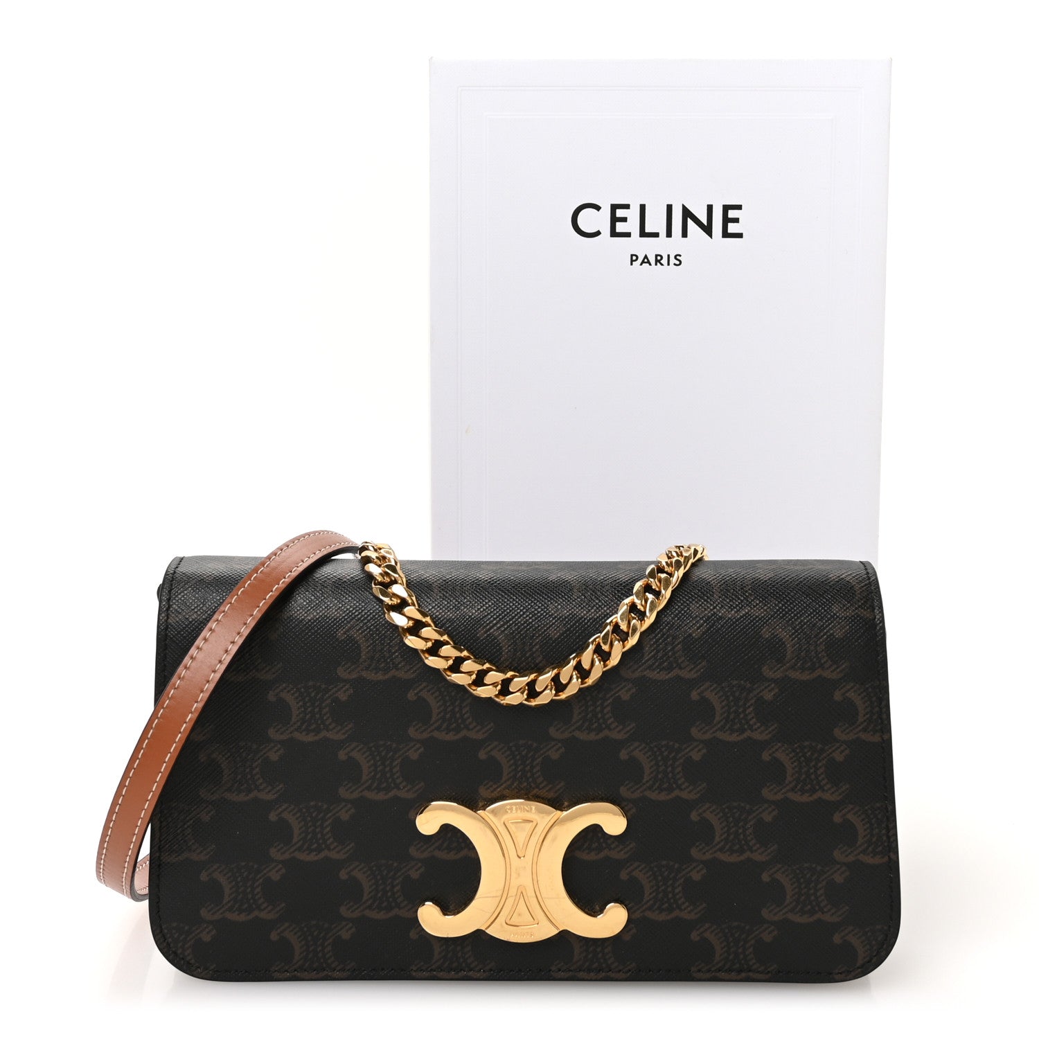Celine Triomphe Canvas Multipochette Tan 12 of 12