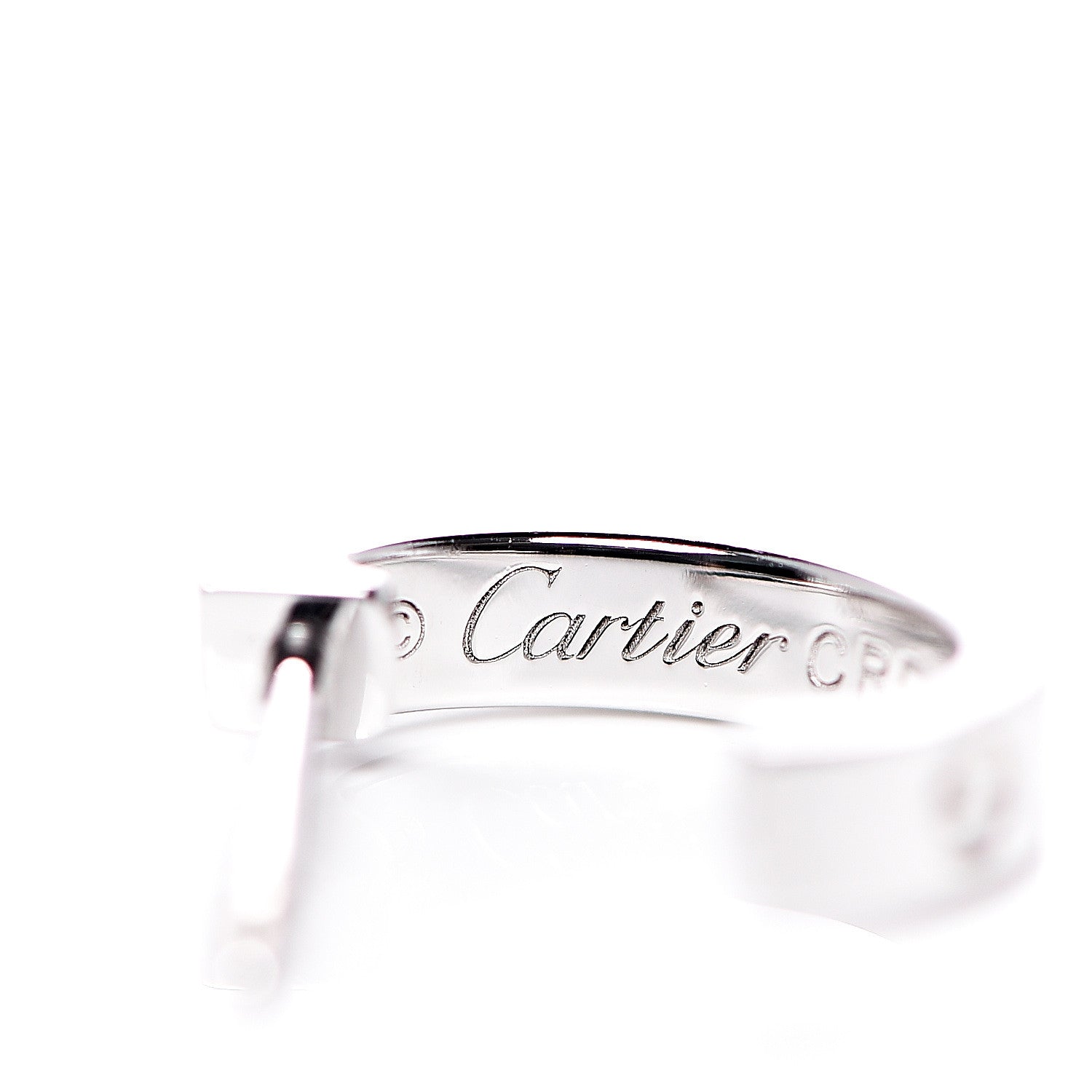 Cartier 18K White Gold Small LOVE Hoop Earrings 4 of 7