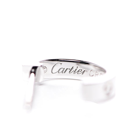 Cartier 18K White Gold Small LOVE Hoop Earrings 4 of 7