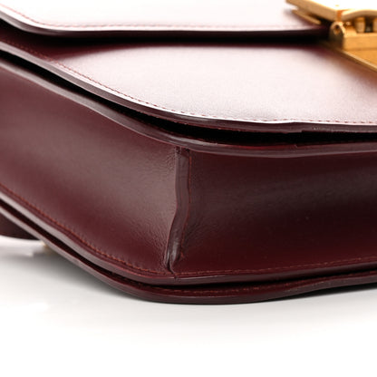 Celine Box Calfskin Medium Classic Box Flap Bag Burgundy 9 of 21