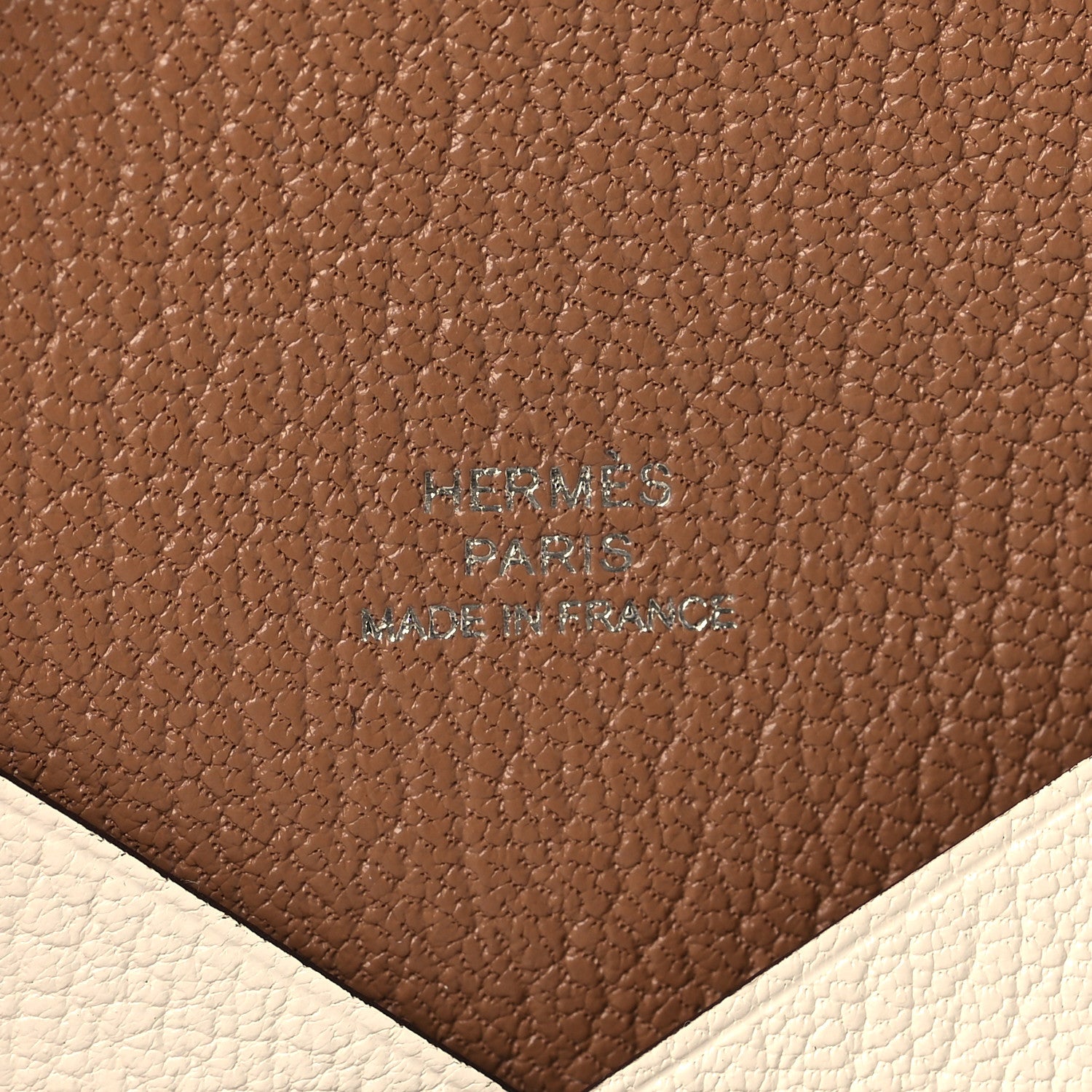 Hermes Chevre Mysore Verso Calvi Card Case Nata Biscuit 6 of 8