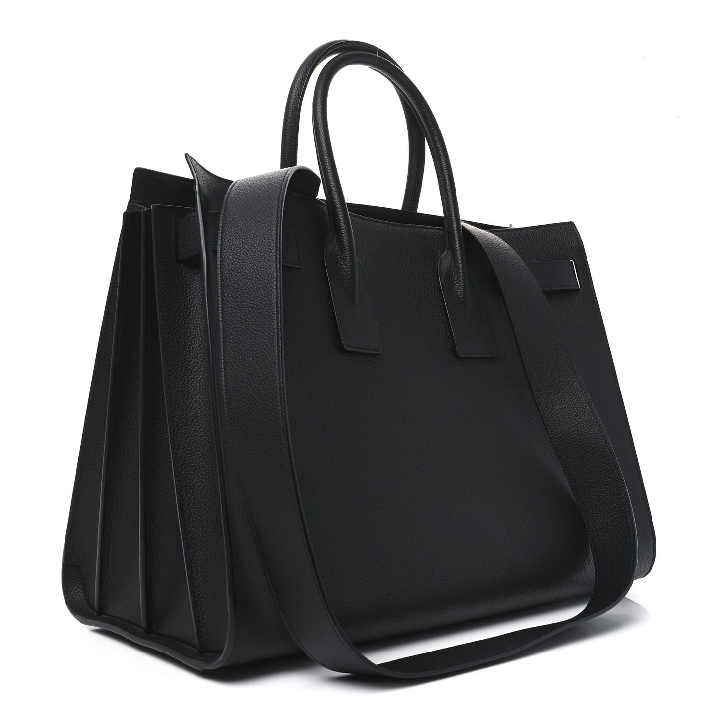 Grained Calfskin Large Sac De Jour Carryall Black