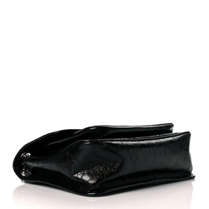 Saint Laurent Crinkled Calfskin Matelasse Monogram Medium Niki Chain Satchel Black 4 of 11