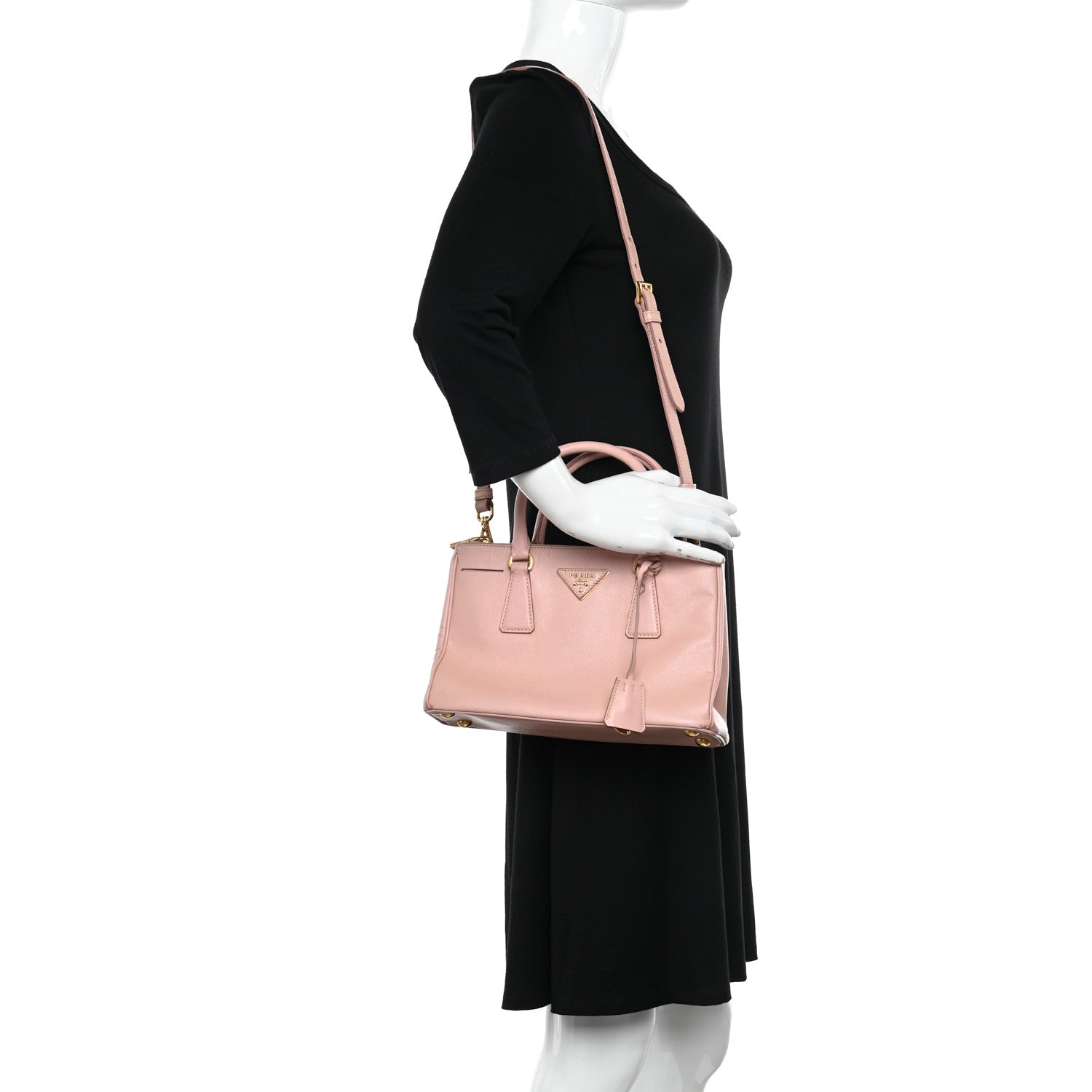 Prada Saffiano Small Galleria Double Zip Tote Orchidea 2 of 14