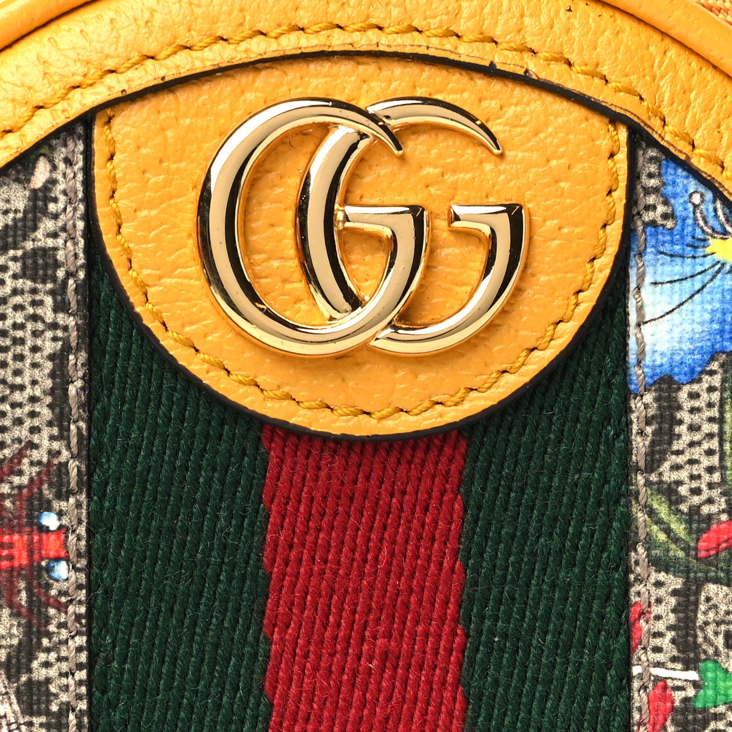 Gucci GG Supreme Monogram Flora Web Ophidia Coin Purse Beige Multicolor Crop 8 of 9