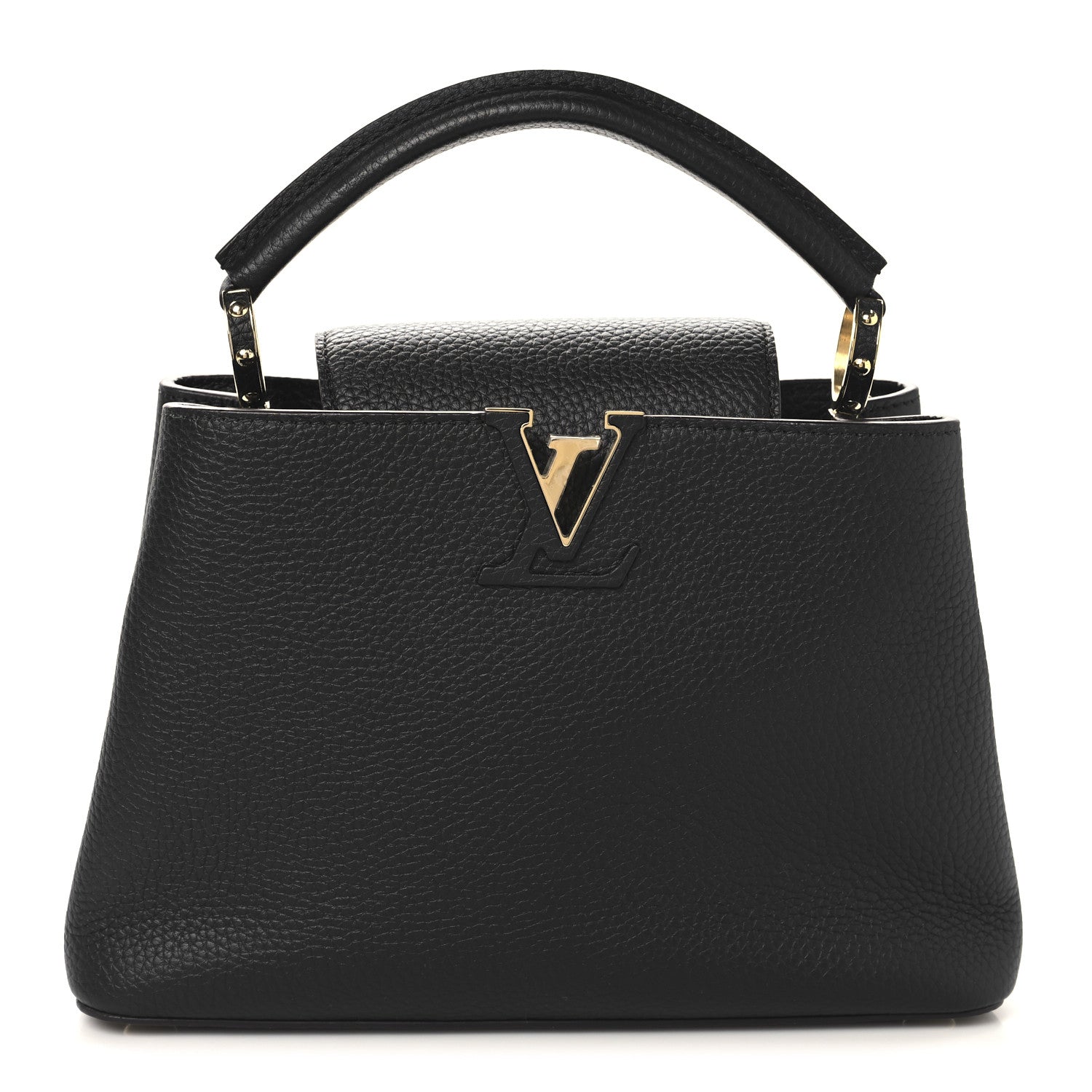 Louis Vuitton Taurillon Capucines BB Black Fuchsia 1 of 9