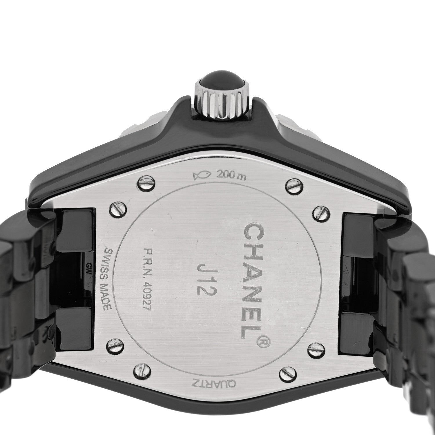 Chanel Stainless Steel Ceramic 33mm J12 Quartz Watch Black 4 of 5