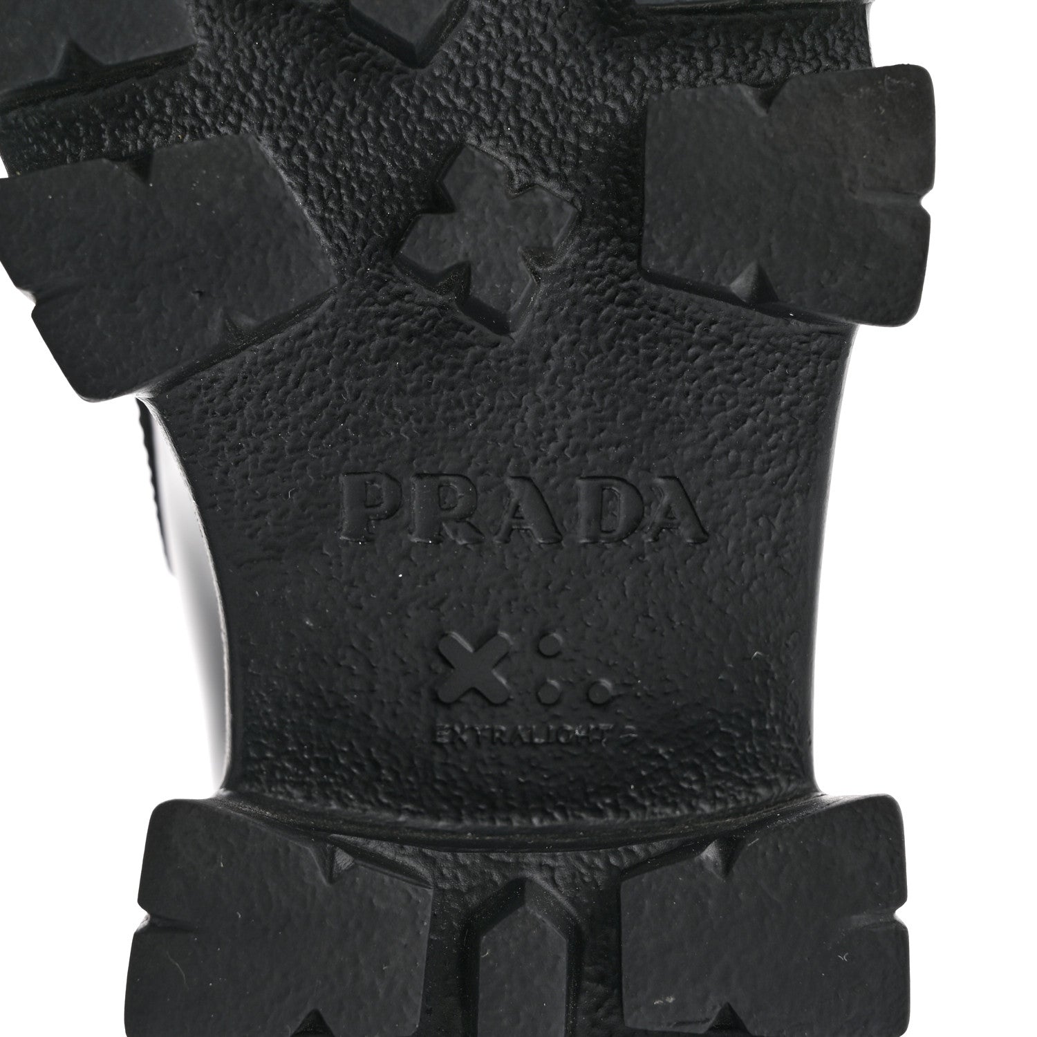 Prada Spazzolato Rois Metal Triangle Logo Monolith 55mm Loafers 36 Black 7 of 12