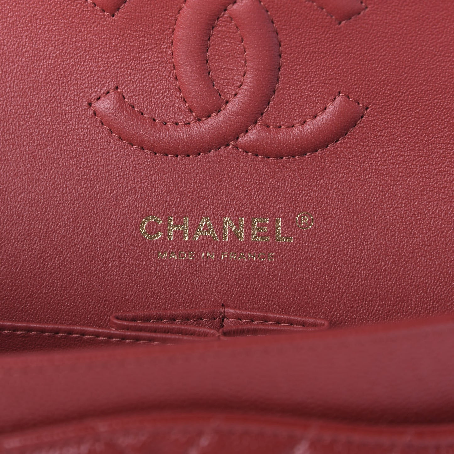 Caviar Chevron Quilted Small Double Flap Dark Red