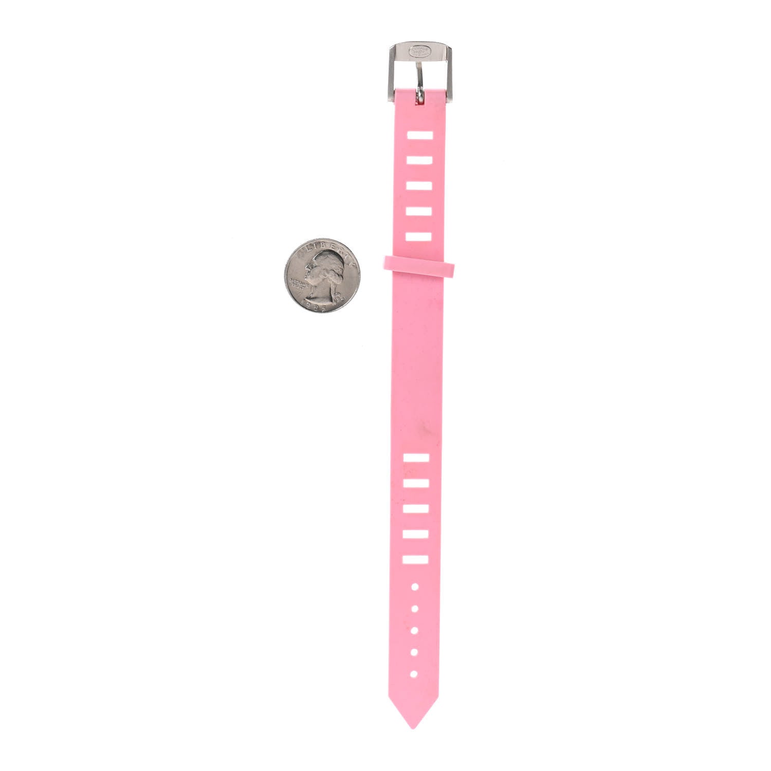 Chanel CC Rubber Bracelet Pink Red 2 of 4