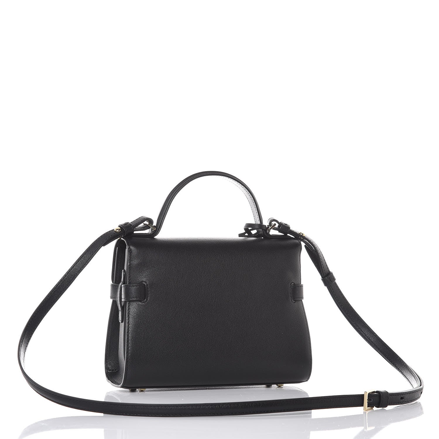 Delvaux Smooth Calfskin Mini Tempete Satchel Black 4 of 10