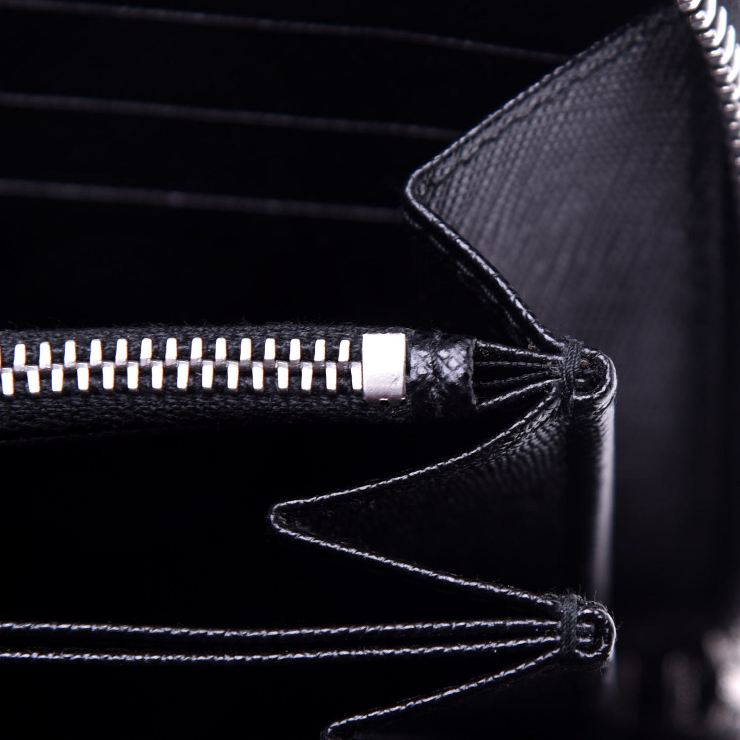 Saffiano Zip Around Wallet Black