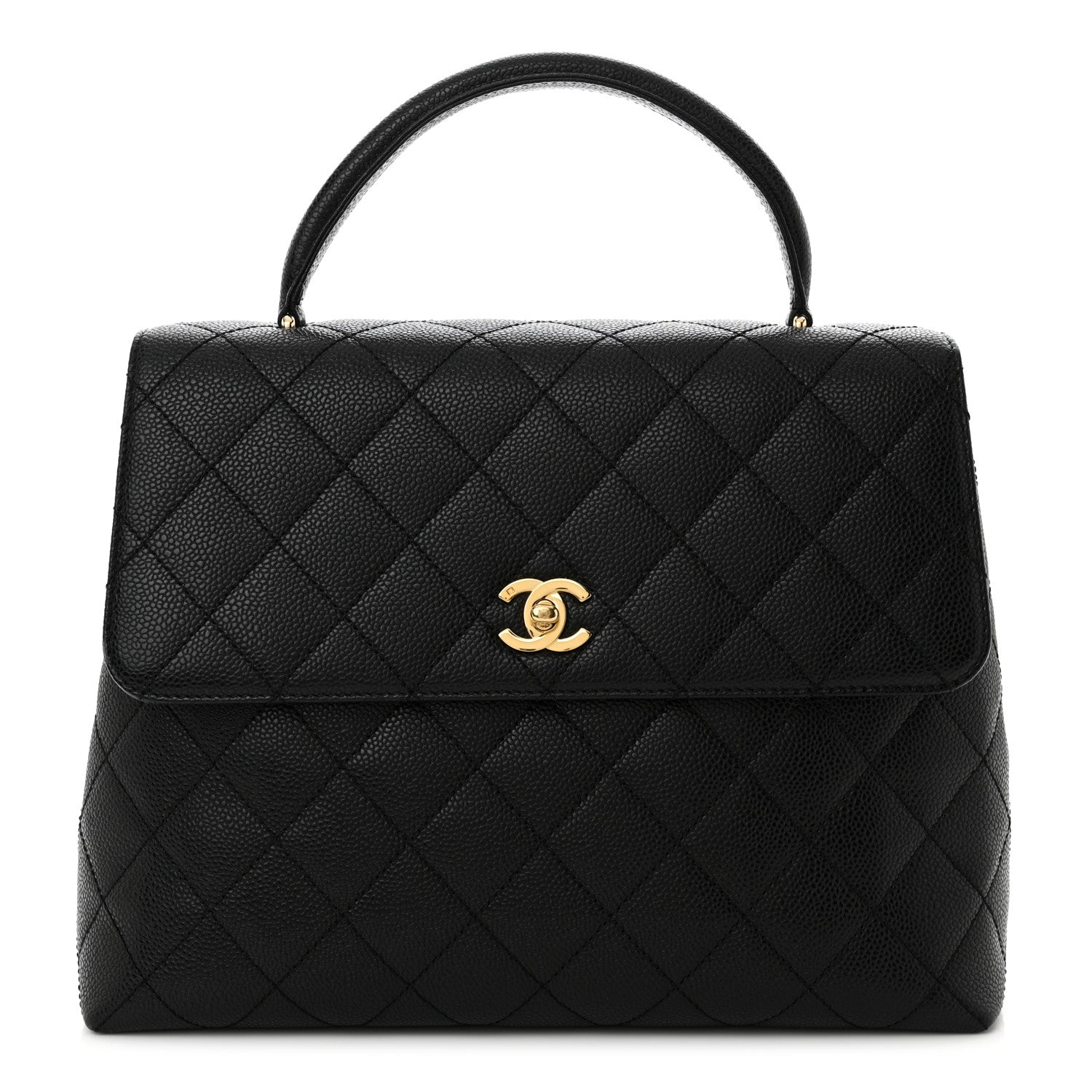 Chanel Caviar Quilted Jumbo Kelly Flap Black 1 of 14