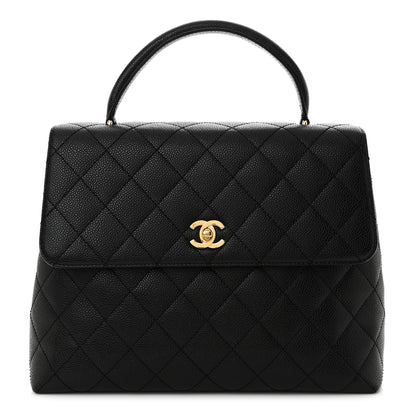 Chanel Caviar Quilted Jumbo Kelly Flap Black 1 of 14