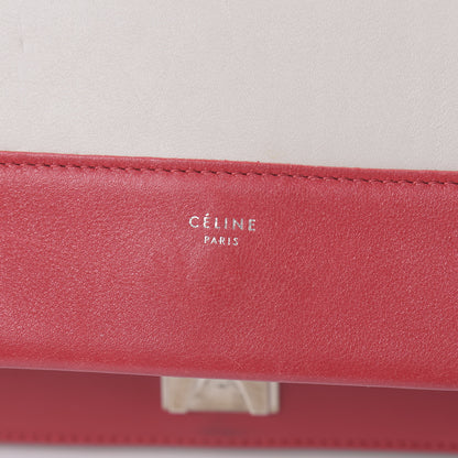 Celine Shiny Smooth Calfskin Medium Frame Shoulder Bag Poppy Red Clay 6 of 14