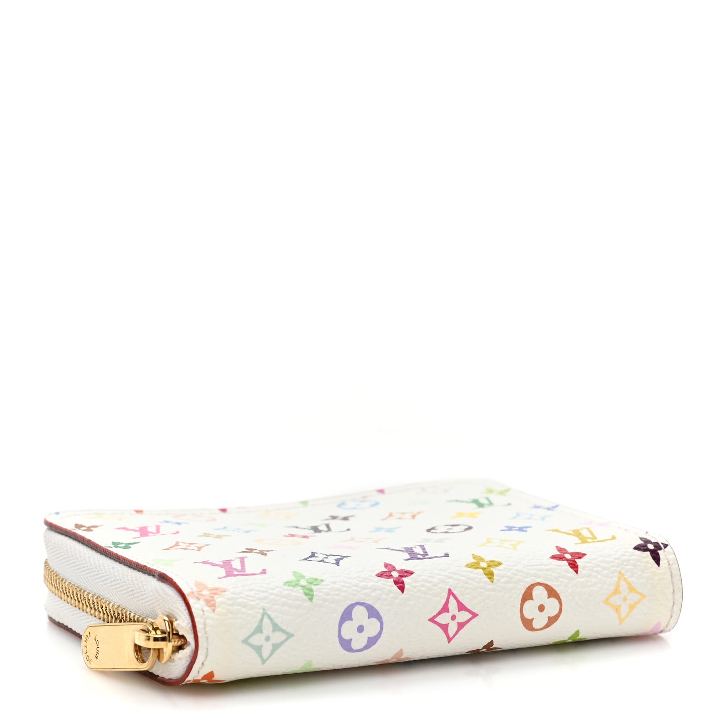 Monogram Multicolor Zippy Coin Purse Wallet White Litchi