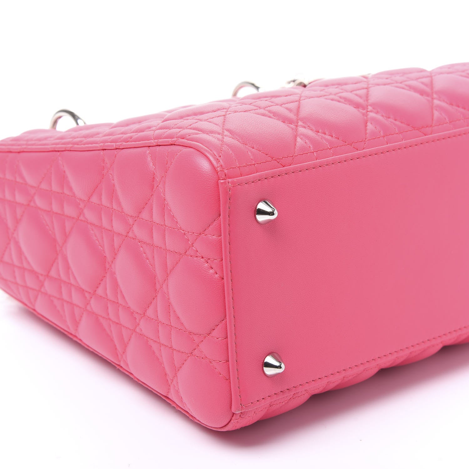Christian Dior Lambskin Cannage Medium Lady Dior Fuchsia 5 of 9