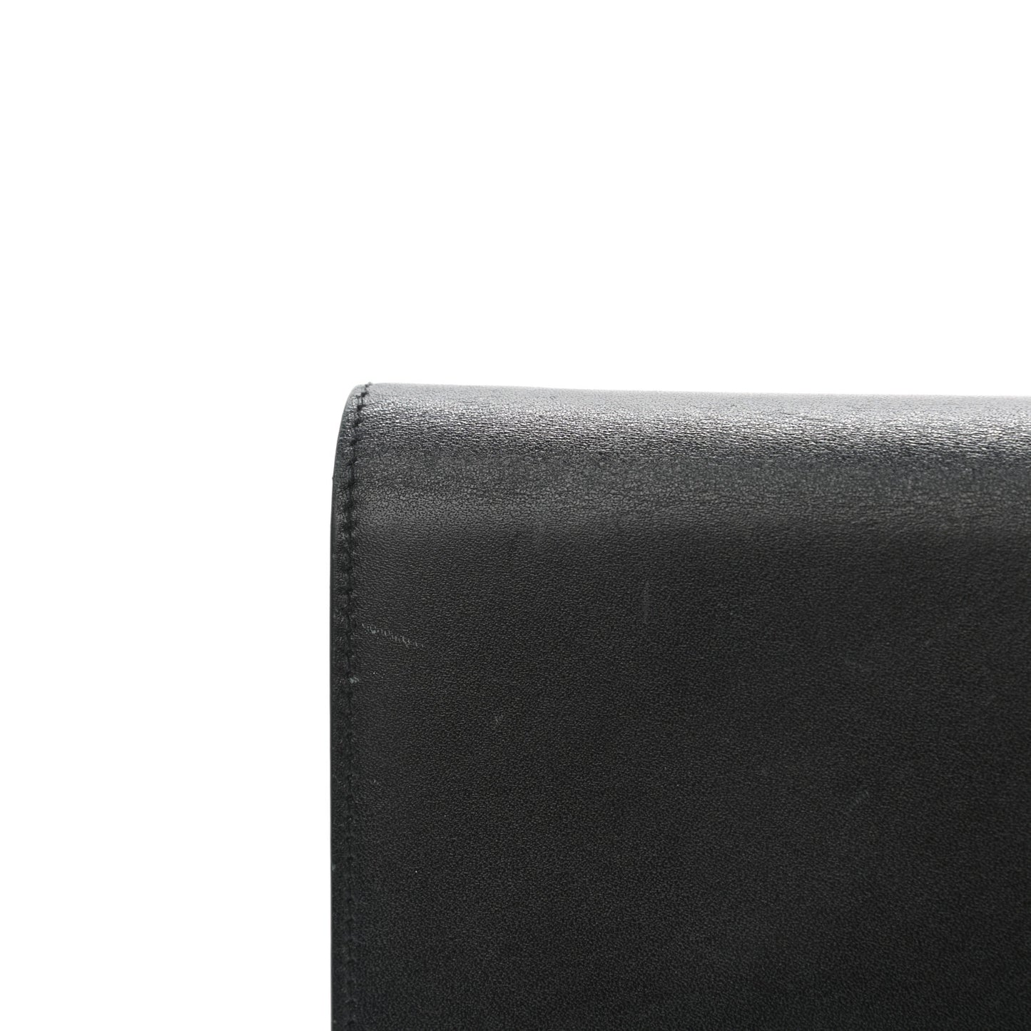 Smooth Calfskin Compact Wallet Black