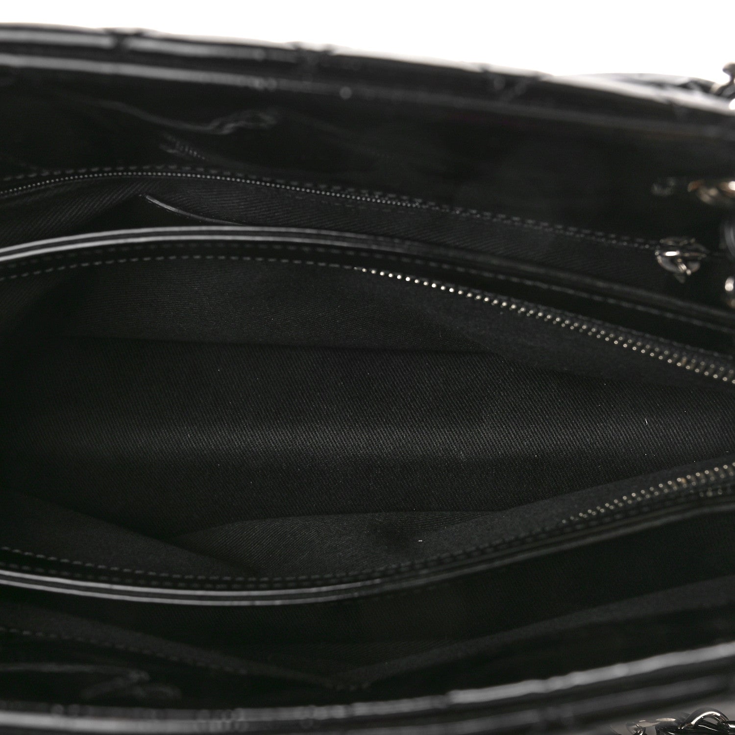 Chanel Patent Quilted Medium Just Mademoiselle Black 6 of 11
