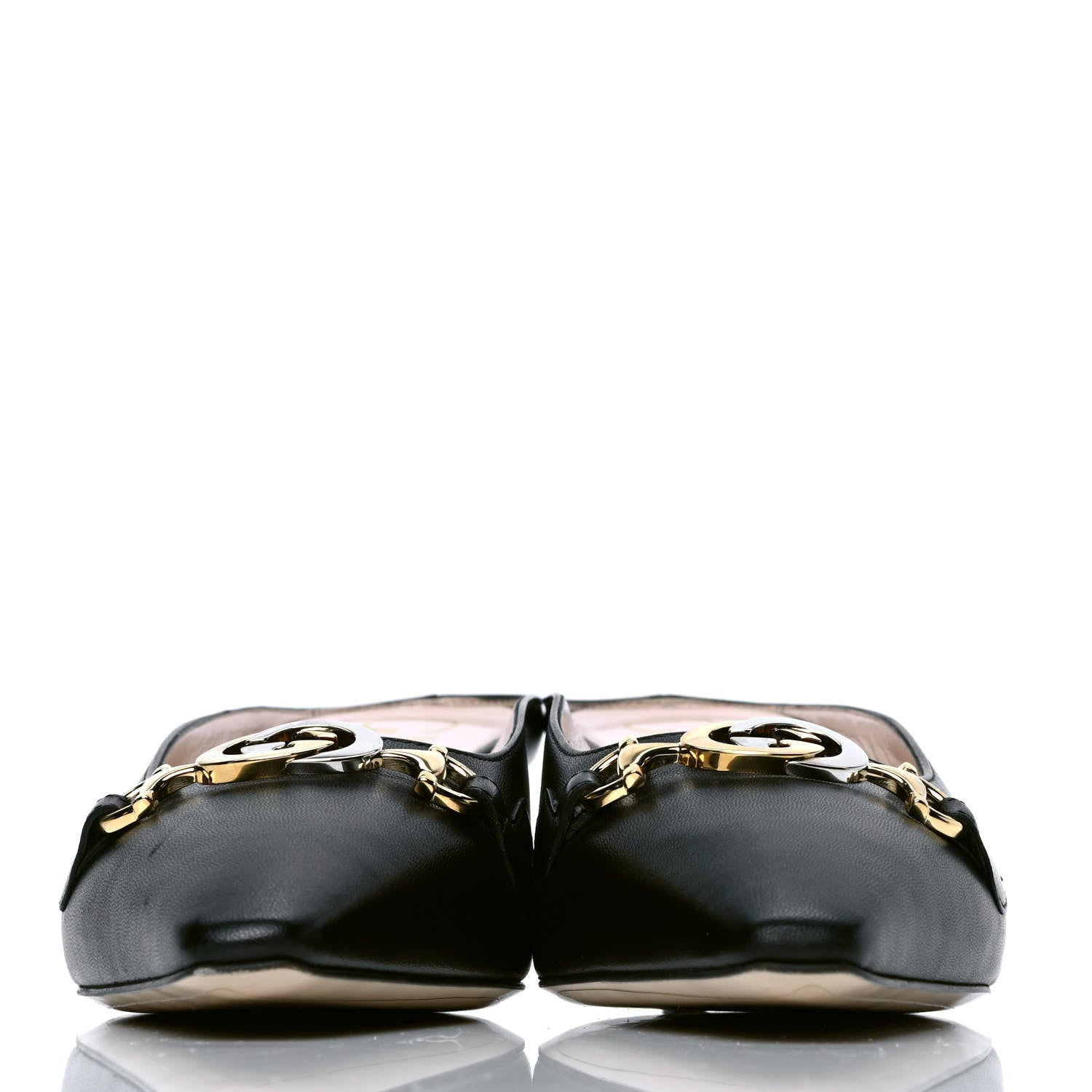 Gucci Malaga Kid Zumi Low Heel Mules 38 Black 2 of 7