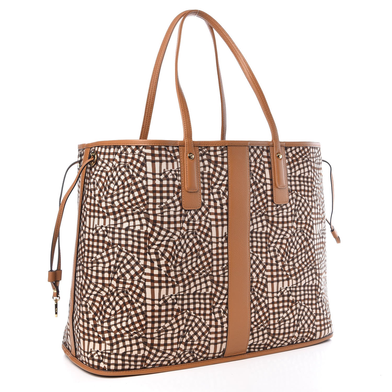 MCM Visetos Large Liz Reversible Shopper Tote Cognac 7 of 14
