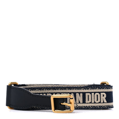 Christian Dior Canvas Embroidered Book Belt 75 30 Bleu 1 of 4