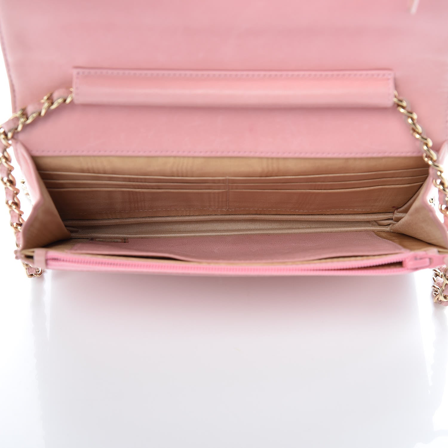 Chanel Caviar Timeless CC Wallet On Chain WOC Pink 5 of 10