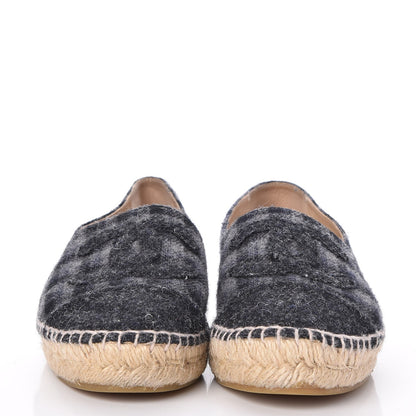 Chanel Flannel CC Espadrilles 37 Dark Grey Black 2 of 11
