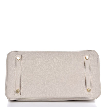 Hermes Taurillon Clemence Birkin 30 Beton 6 of 34