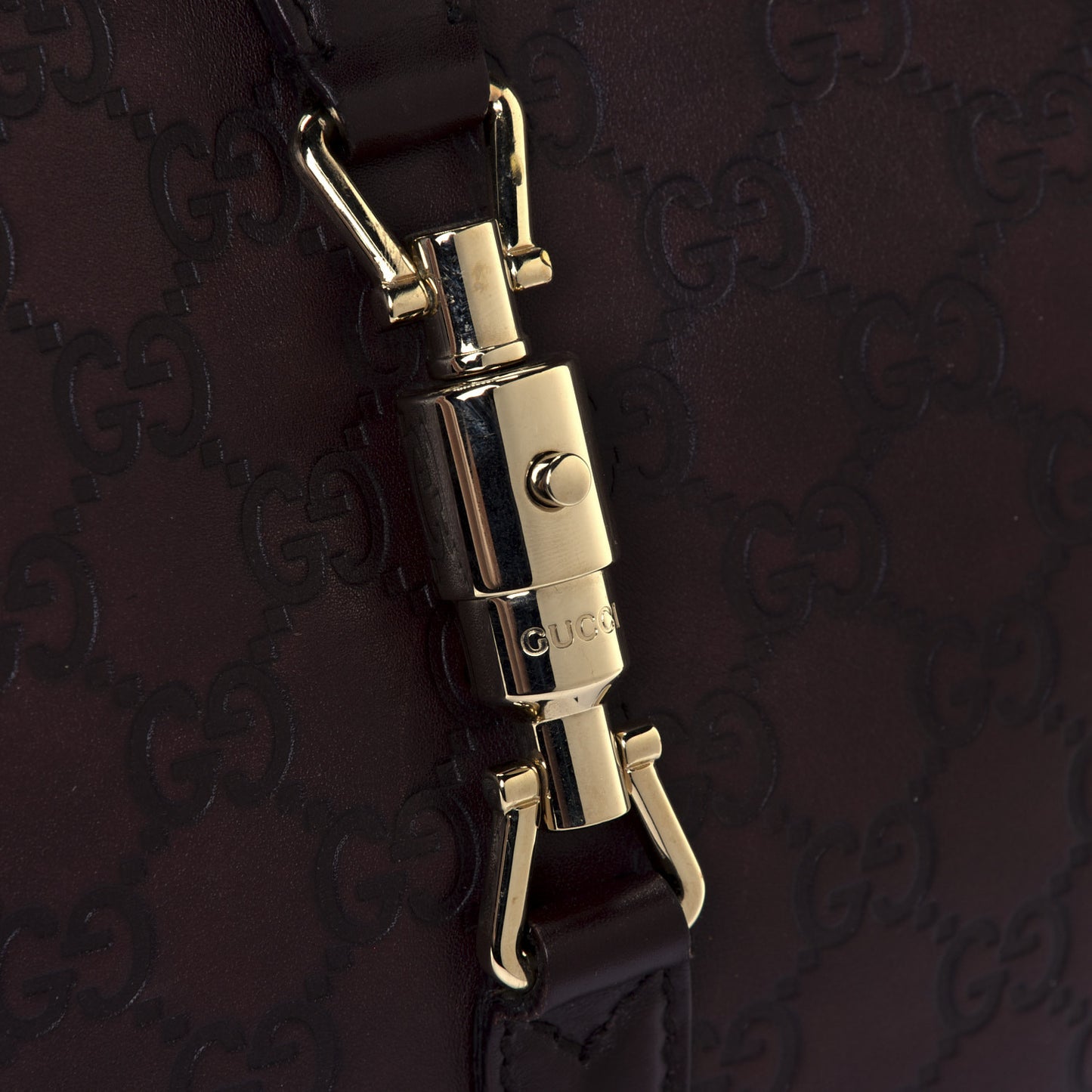 Guccissima Small Jackie O Hobo Chocolate