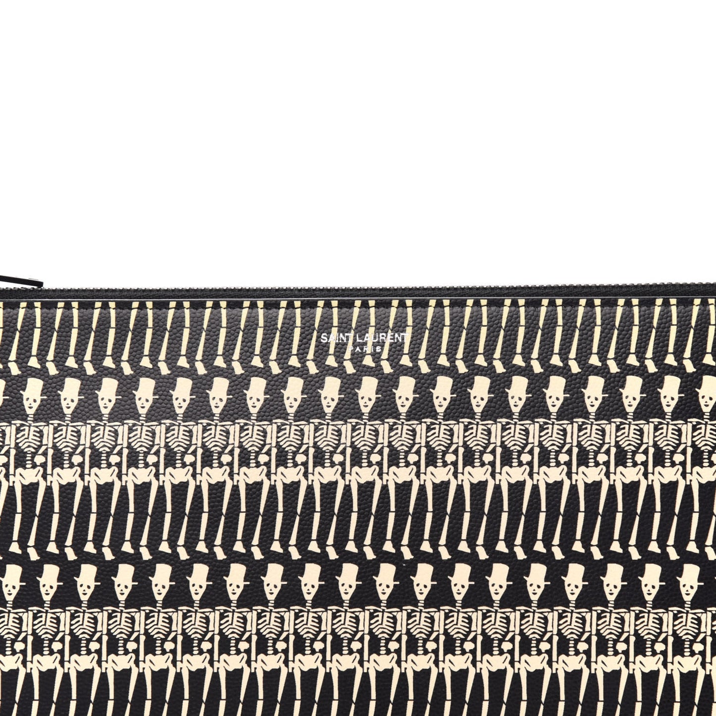 Grain de Poudre Skeleton Print Zipped Tablet Holder Black