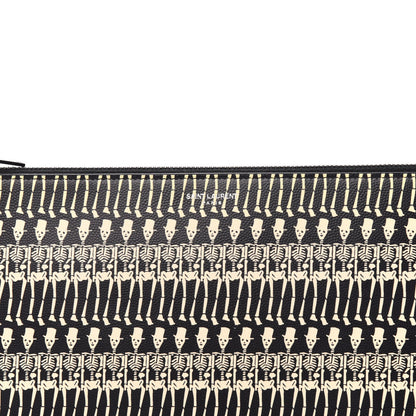 Saint Laurent Grain de Poudre Skeleton Print Zipped Tablet Holder Black 11 of 12