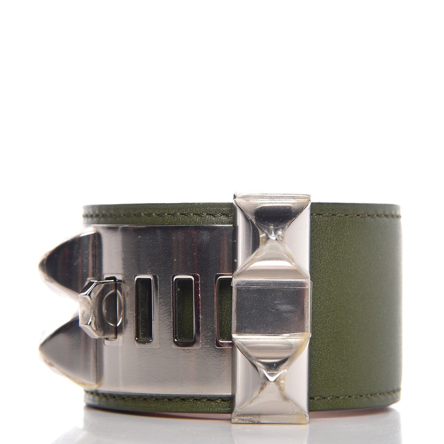 Hermes Swift Collier de Chien CDC Bracelet L Pelouse 3 of 7