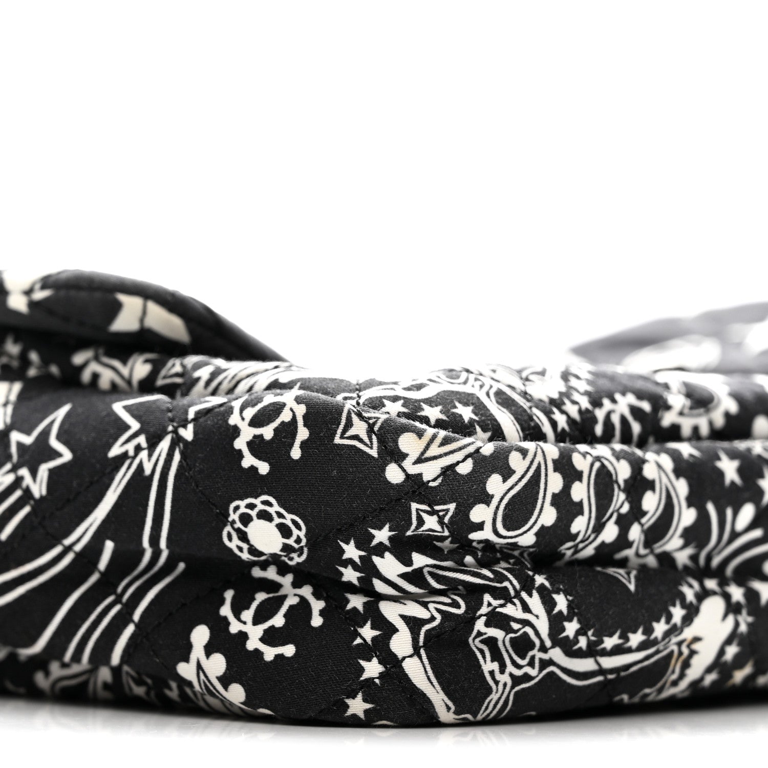 Chanel Cotton Quilted Paris Dallas Medium Bandana Flap Blue 7 of 11