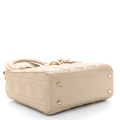 Christian Dior Lambskin Cannage Small My ABCDior Lady Dior Beige 4 of 11