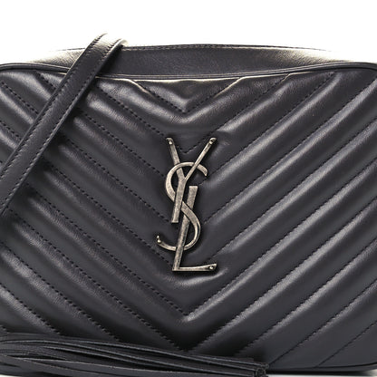 Saint Laurent Calfskin Matelasse Monogram Lou Camera Bag Asphalt 8 of 11