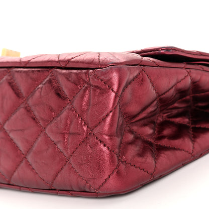 Chanel Metallic Aged Calfskin Quilted 2.55 Reissue 227 Flap Dark Red 10 of 12