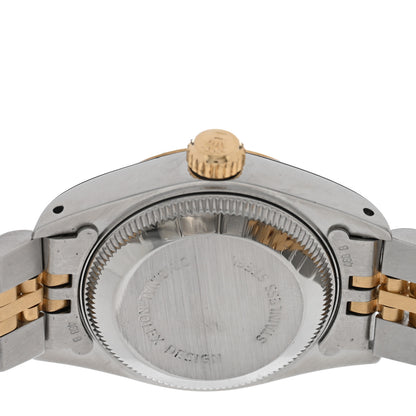 Rolex Stainless Steel 18K Yellow Gold 26mm Oyster Perpetual Datejust Watch White 69173 4 of 5