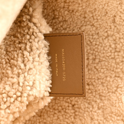 Saint Laurent Suede Shearling Large Shopping Tote Natural Tan 8 of 11
