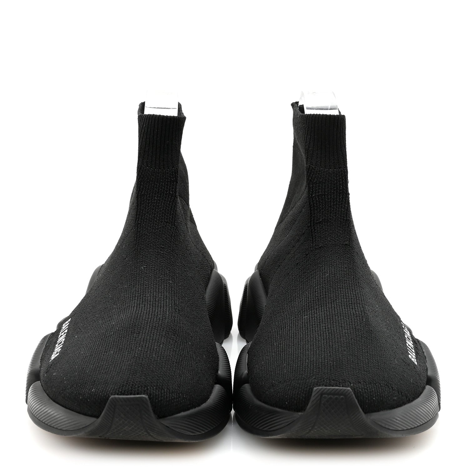 Balenciaga Technical 3D Recycled Knit Womens Speed 2.0 Sneakers 37 Monocolor Black 3 of 9