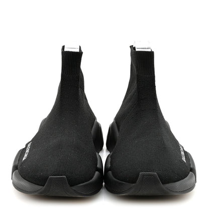 Balenciaga Technical 3D Recycled Knit Womens Speed 2.0 Sneakers 37 Monocolor Black 3 of 9