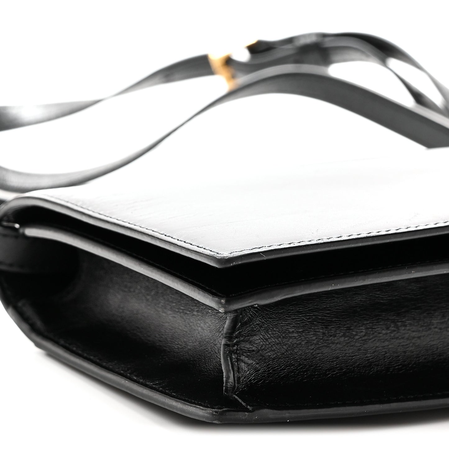 Smooth Calfskin Monogram Crossbody Bag Black