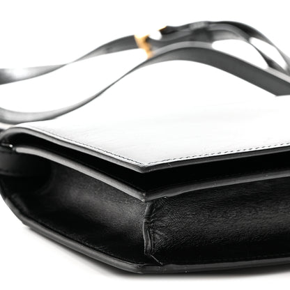 Saint Laurent Smooth Calfskin Monogram Crossbody Bag Black 8 of 9