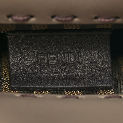 Fendi Vitello King Plexiglass Logo Embossed Mini Fendi Sunshine Shopper Tote Tortora 6 of 11